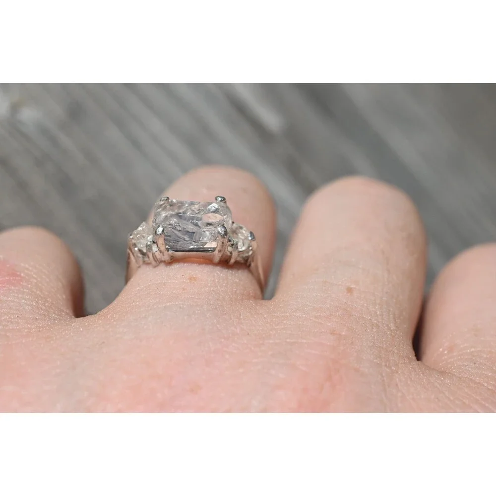 Natural Diamond Ring, Raw Diamond Ring, Uncut Diamond Ring, , Rough Diamond Ring